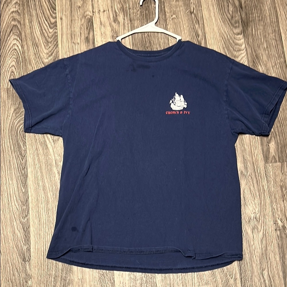 Crown & Ivy Navy Graphic Tee